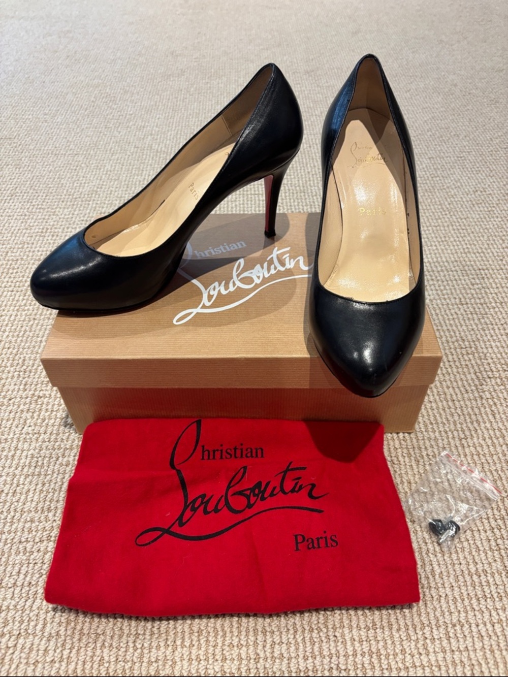 Christian Louboutin Déclic 90 Kid Pumps